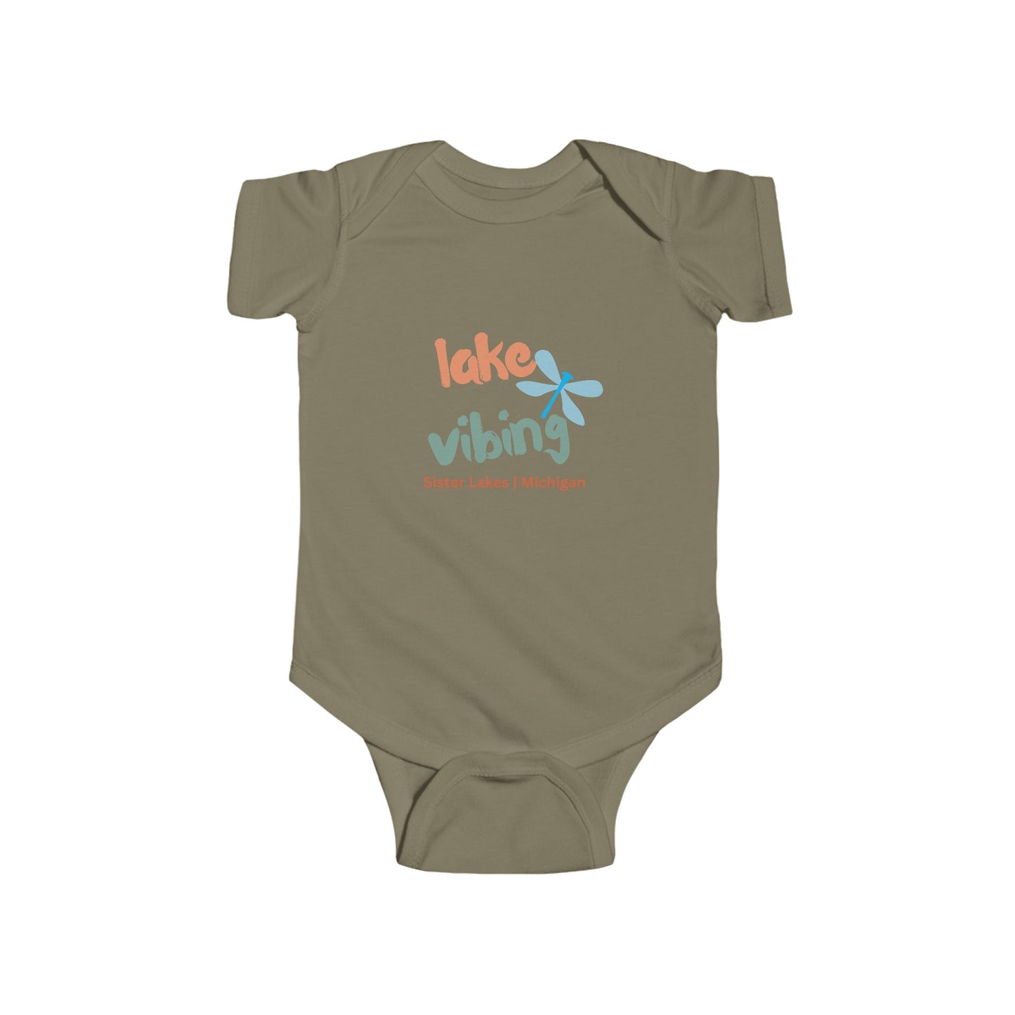 Lake Vibing in Sister Lakes Dragonfly Infant Fine Jersey Bodysuit