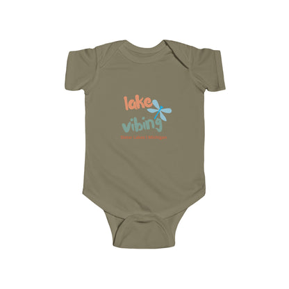 Lake Vibing in Sister Lakes Dragonfly Infant Fine Jersey Bodysuit