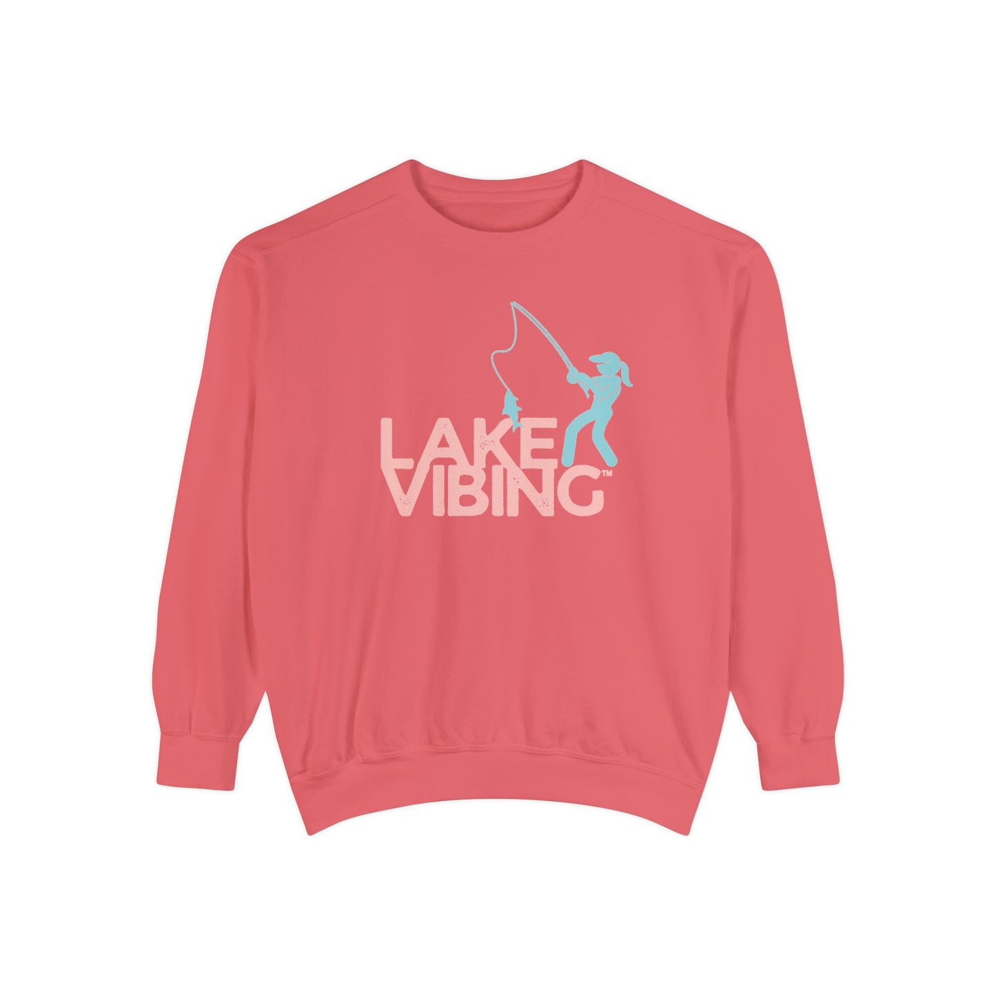 Lake Vibing Fishergirl Unisex Garment-Dyed Sweatshirt