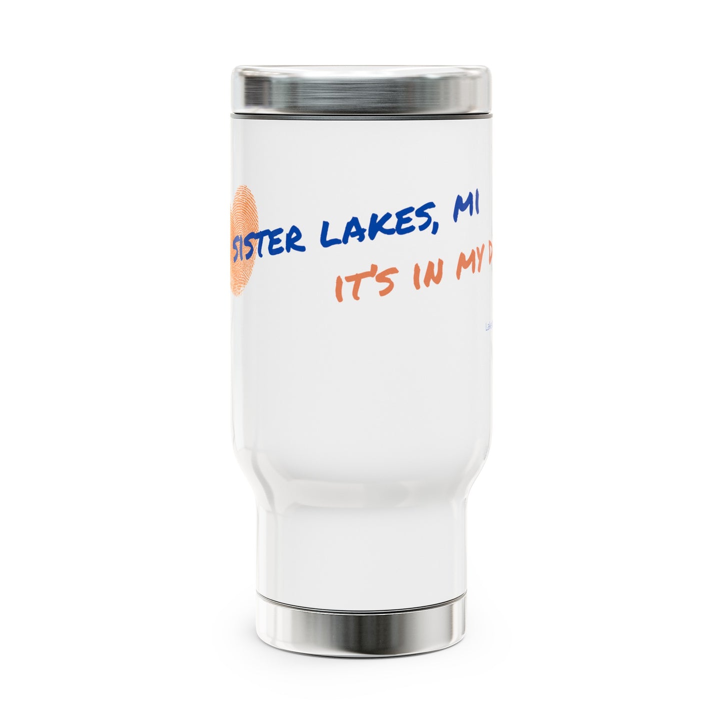 Sister Lakes IT'S IN MY DNA Stainless Steel Travel Mug with Handle, 14oz