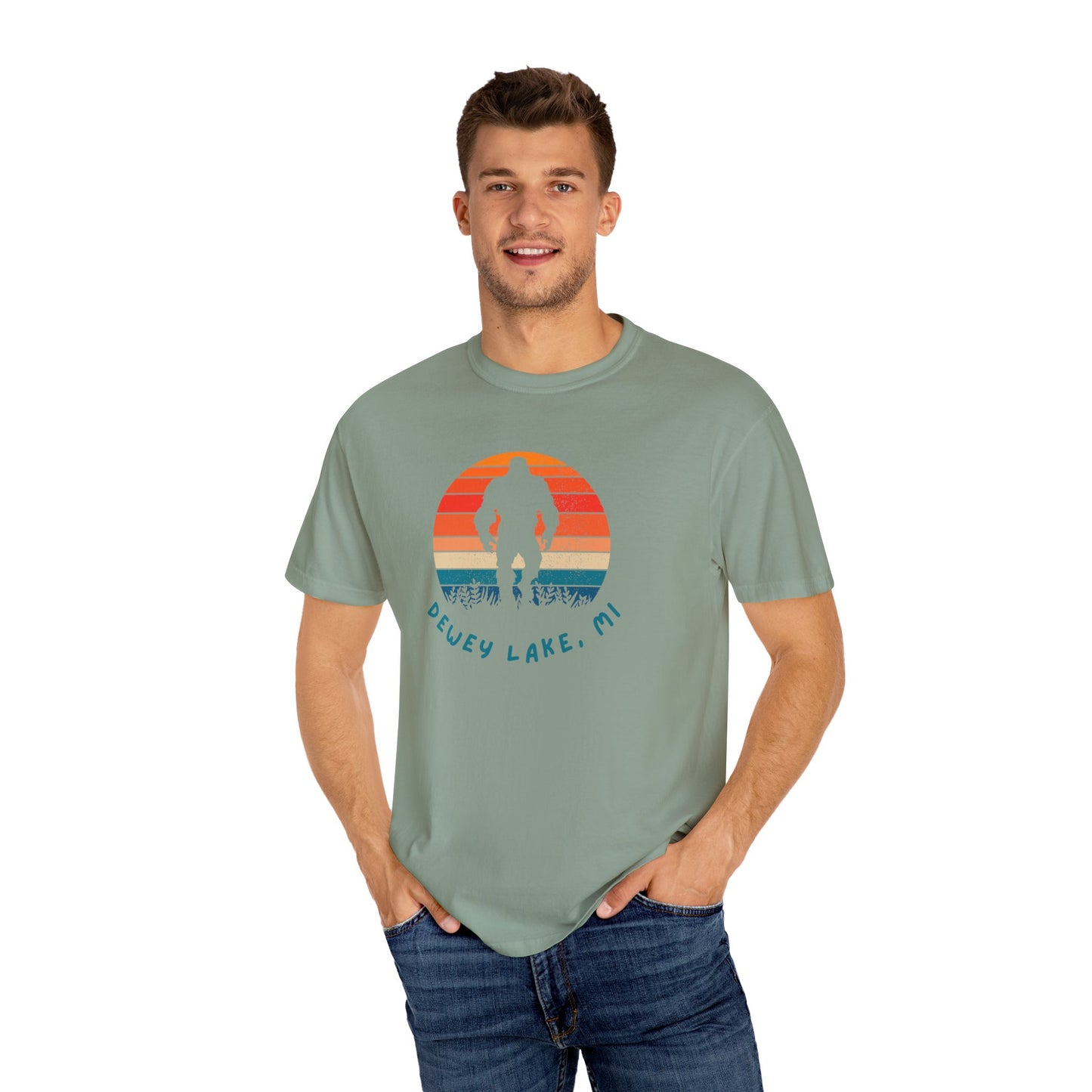 Dewey Lake Monster Unisex Garment-Dyed T-shirt