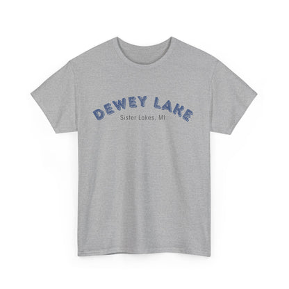 Dewey Lake in Sister Lakes, MI Unisex Heavy Cotton Tee