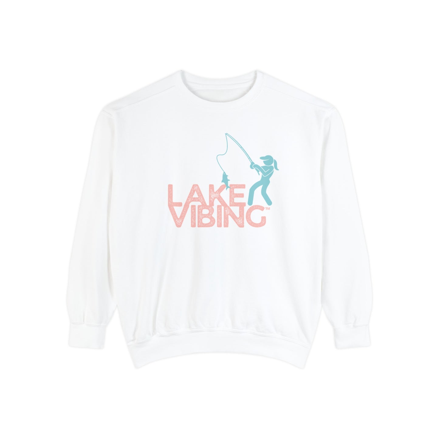 Lake Vibing Fishergirl Unisex Garment-Dyed Sweatshirt