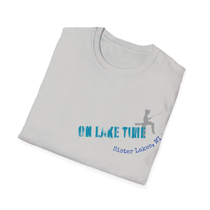 On Lake Time Fishing Sister Lakes Unisex Softstyle T-Shirt