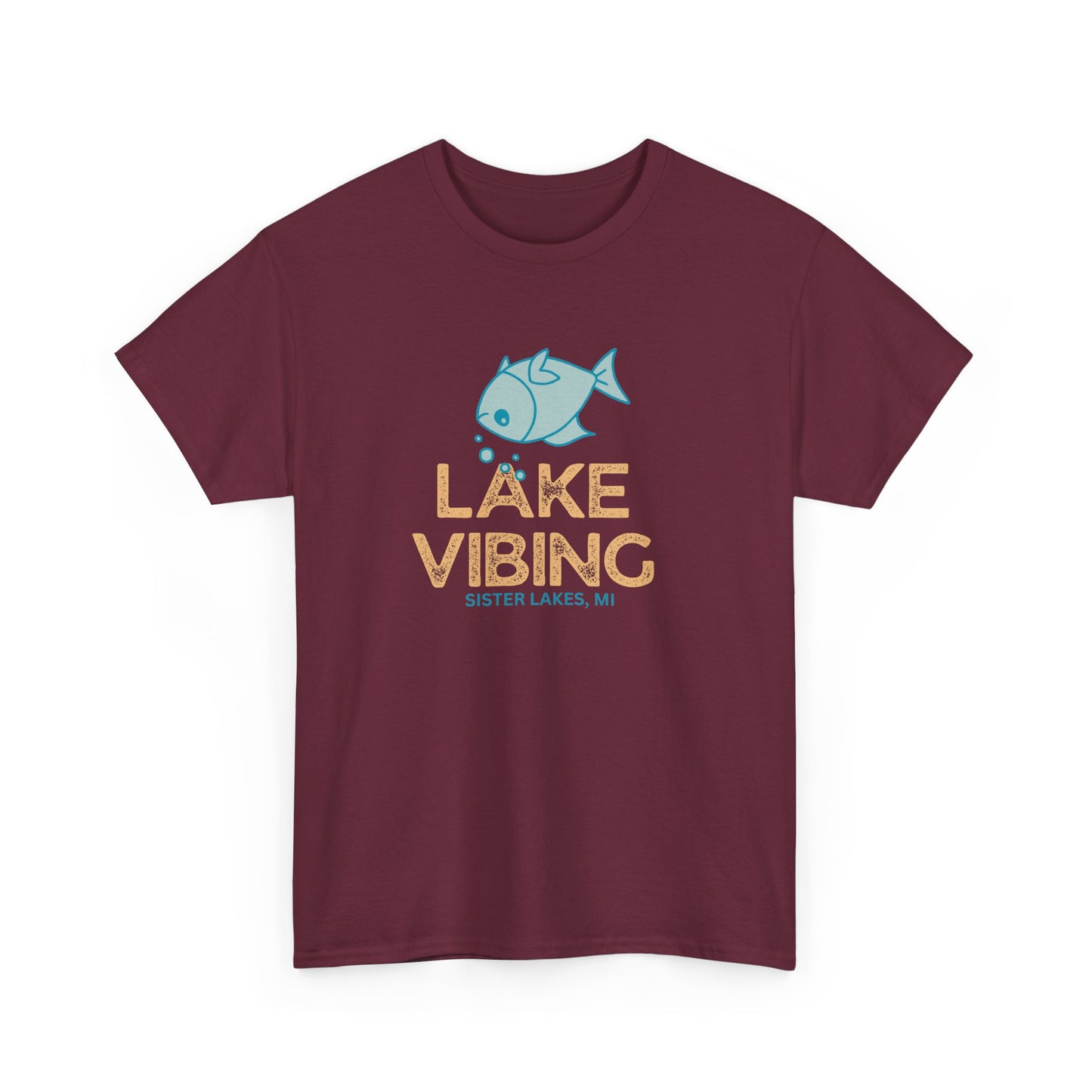 Lake Vibing Upside Down Fish Cotton Tee