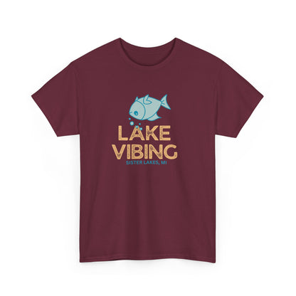 Lake Vibing Upside Down Fish Cotton Tee