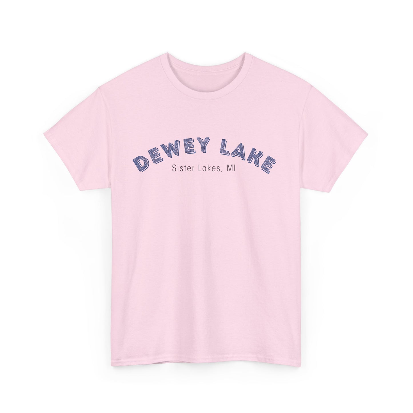 Dewey Lake in Sister Lakes, MI Unisex Heavy Cotton Tee
