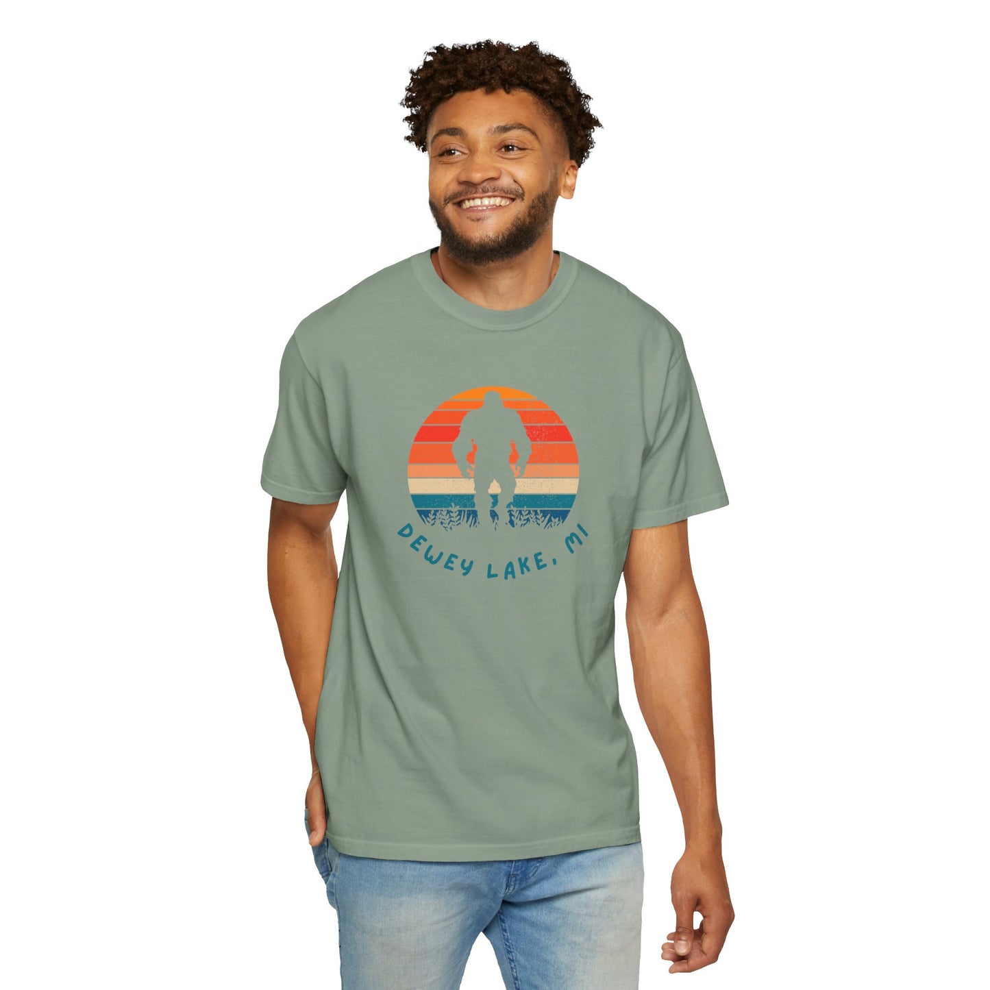 Dewey Lake Monster Unisex Garment-Dyed T-shirt