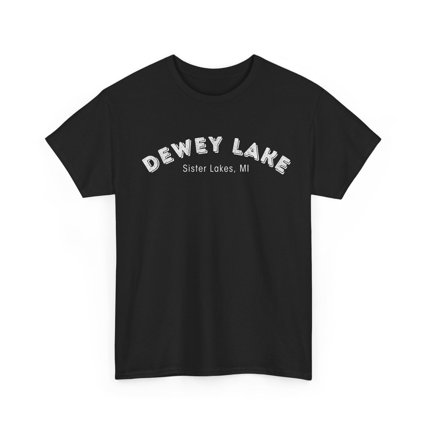 Dewey Lake in Sister Lakes, MI Unisex Heavy Cotton Tee
