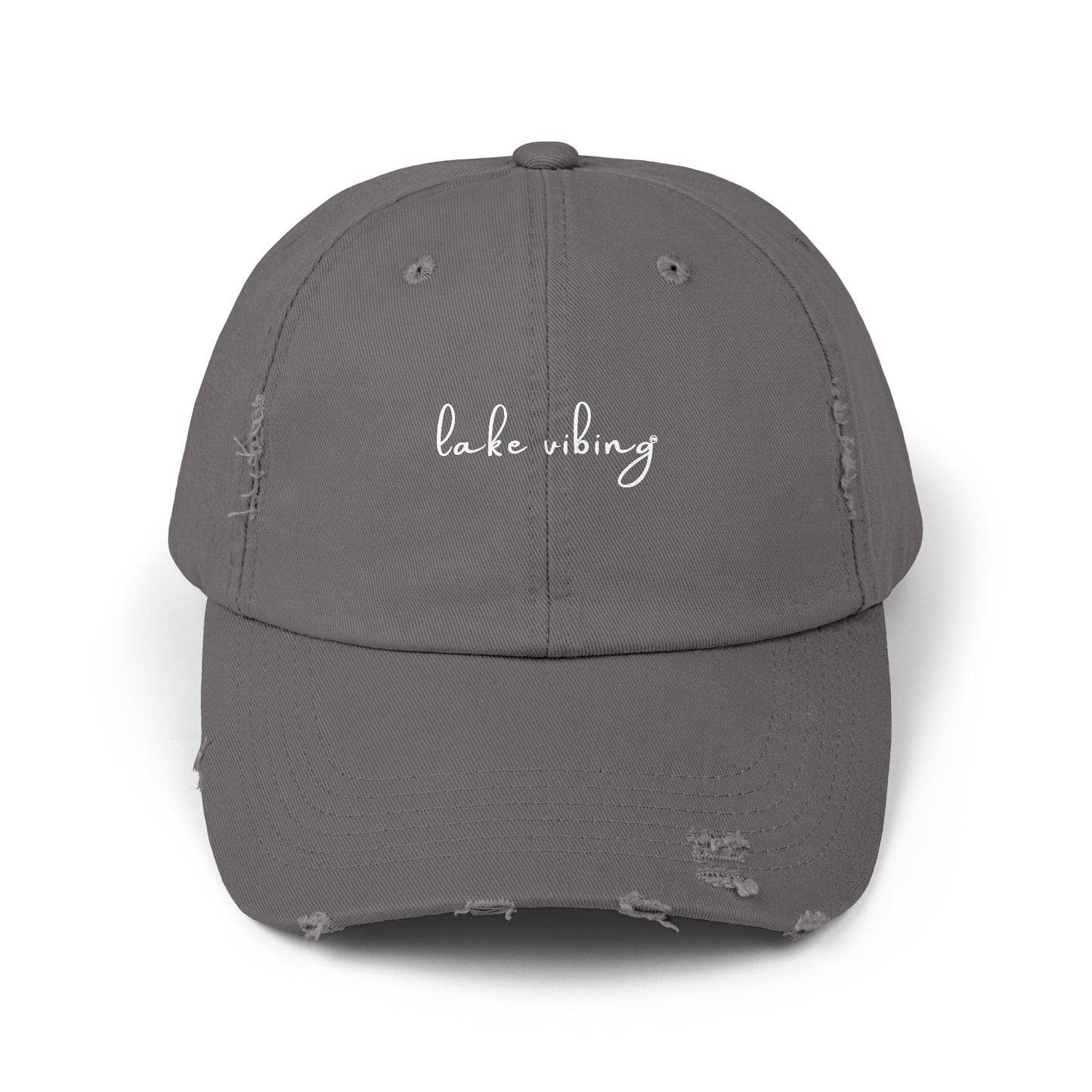 Lake Vibing Fishing Unisex Distressed Cap
