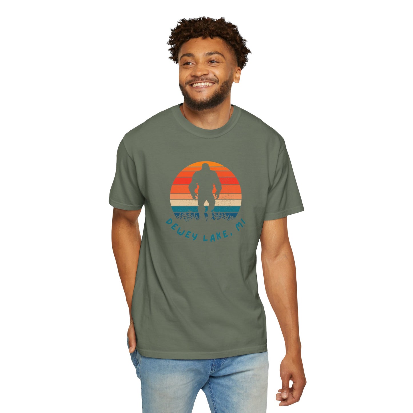 Dewey Lake Monster Unisex Garment-Dyed T-shirt