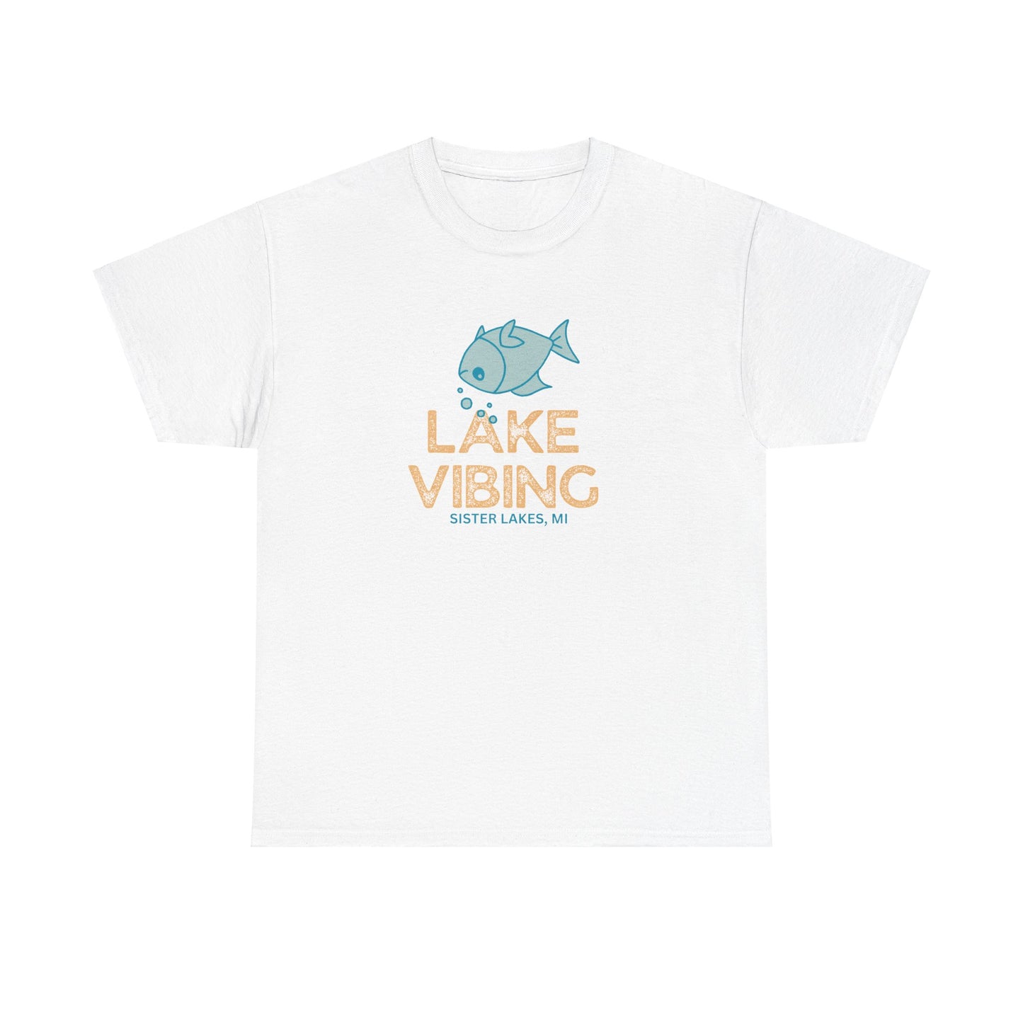 Lake Vibing Upside Down Fish Cotton Tee