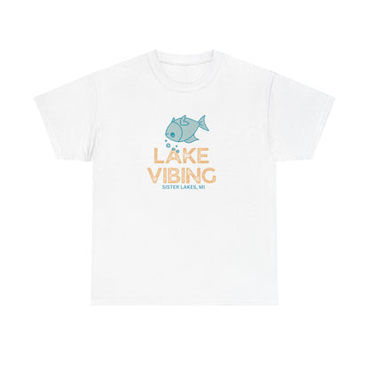 Lake Vibing Upside Down Fish Cotton Tee