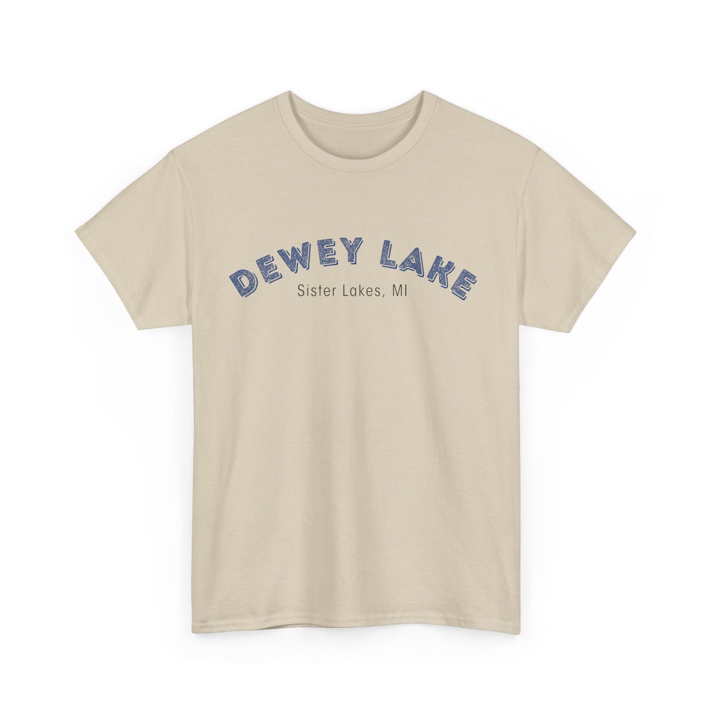 Dewey Lake in Sister Lakes, MI Unisex Heavy Cotton Tee