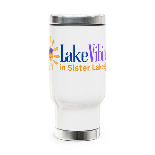 LakeVibing  Frog Stainless Steel Travel Mug with Handle (Personalized)
