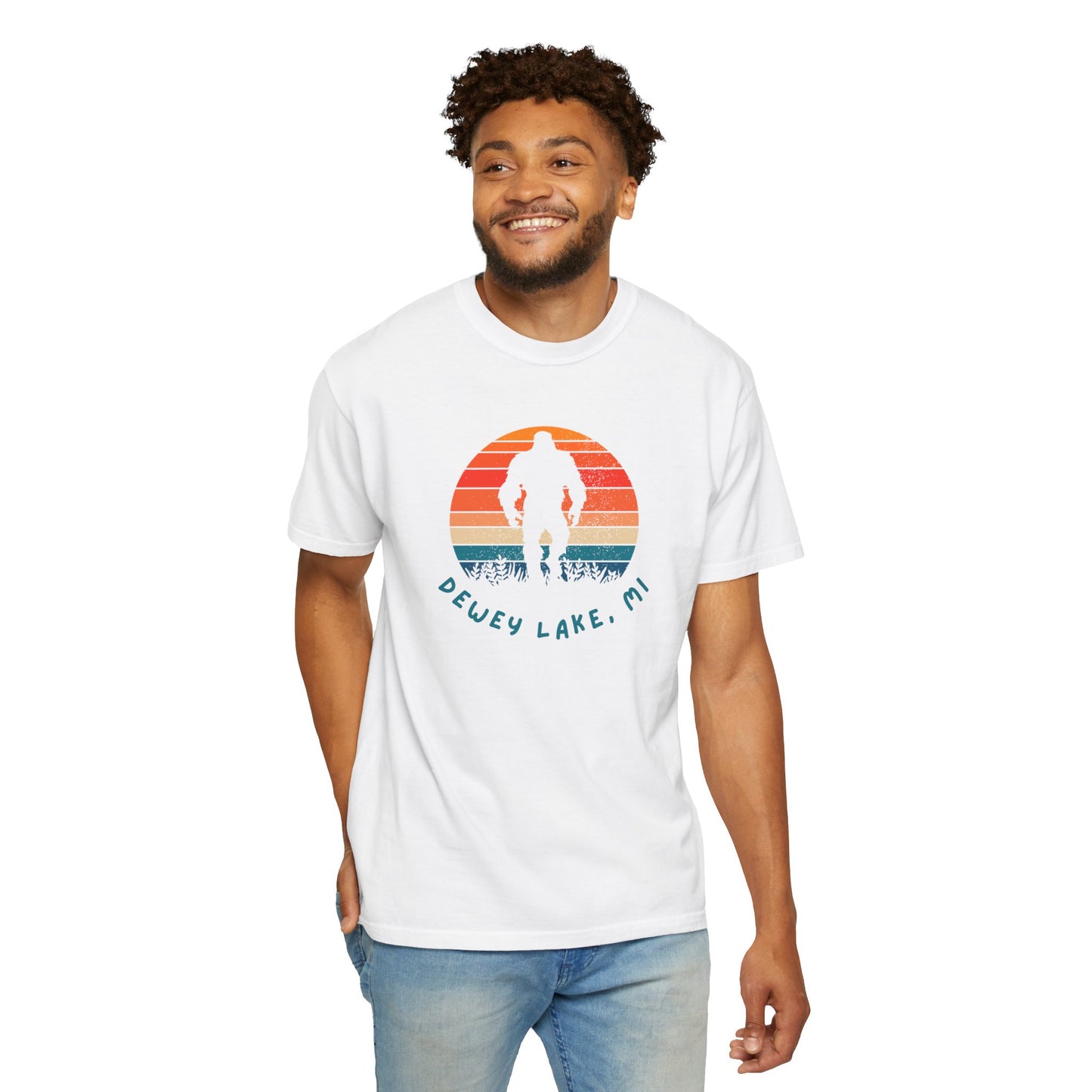 Dewey Lake Monster Unisex Garment-Dyed T-shirt
