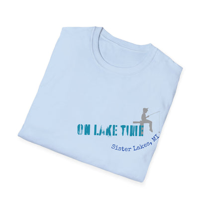 On Lake Time Fishing Sister Lakes Unisex Softstyle T-Shirt