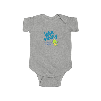 Lake Vibing in Sister Lakes Turtle Dance Infant Fine Jersey Bodysuit