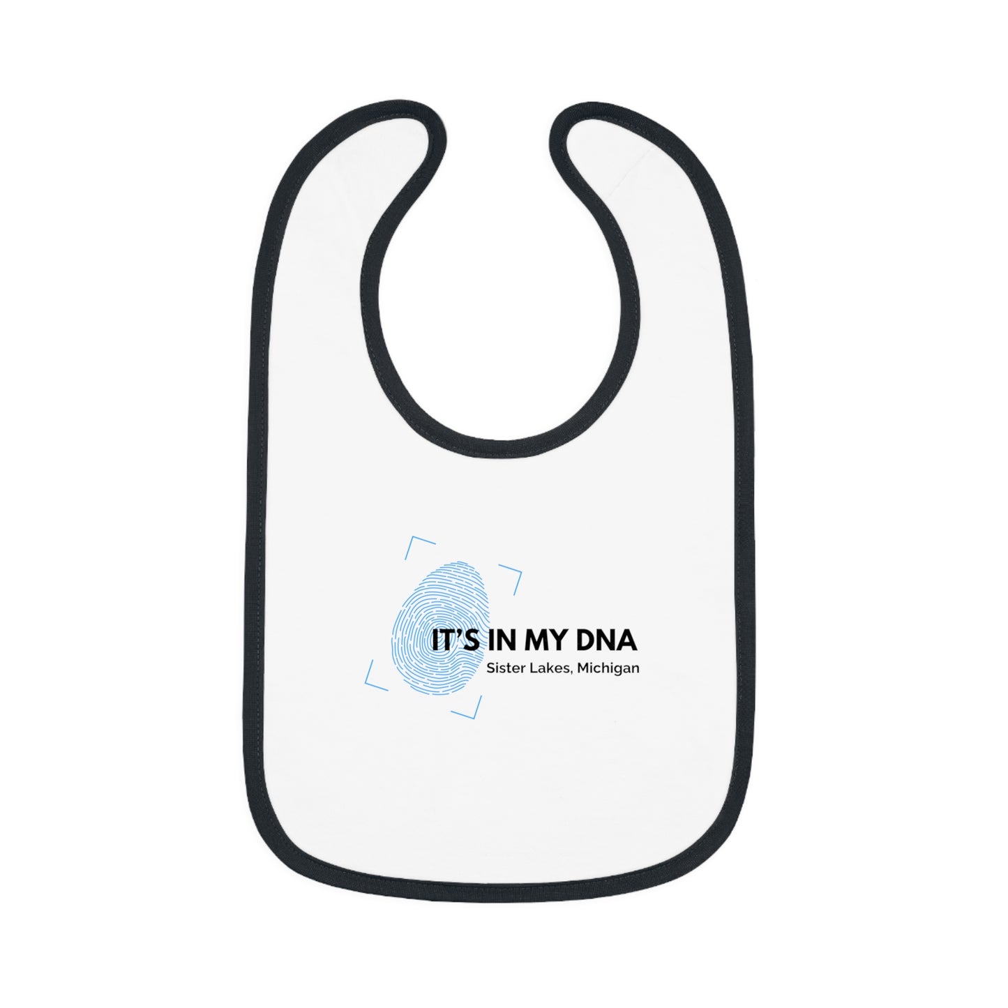 Sister Lakes IT'S IN MY DNA Baby Contrast Trim Jersey Bib