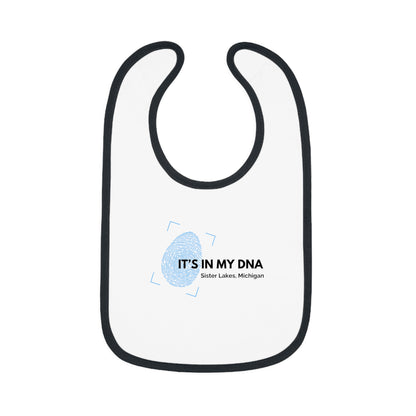 Sister Lakes IT'S IN MY DNA Baby Contrast Trim Jersey Bib