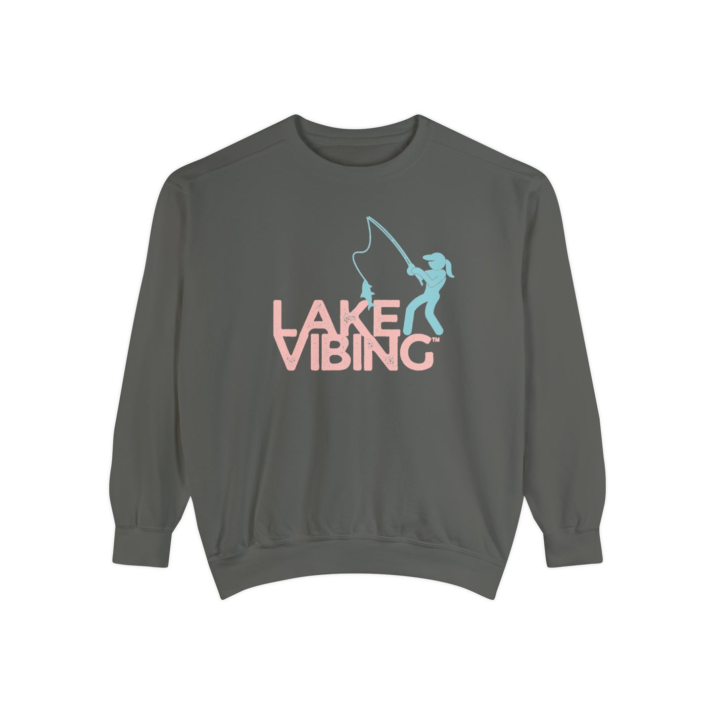 Lake Vibing Fishergirl Unisex Garment-Dyed Sweatshirt
