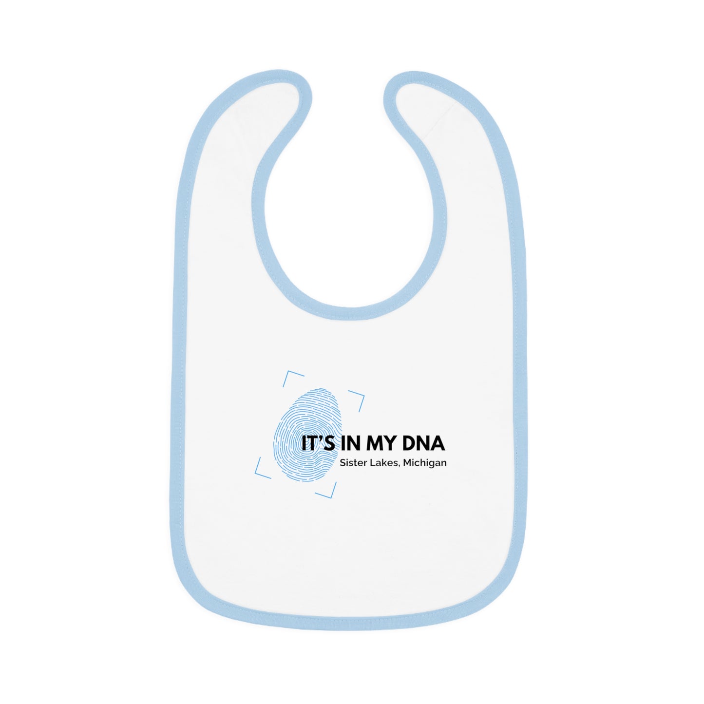 Sister Lakes IT'S IN MY DNA Baby Contrast Trim Jersey Bib