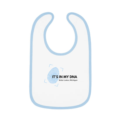 Sister Lakes IT'S IN MY DNA Baby Contrast Trim Jersey Bib