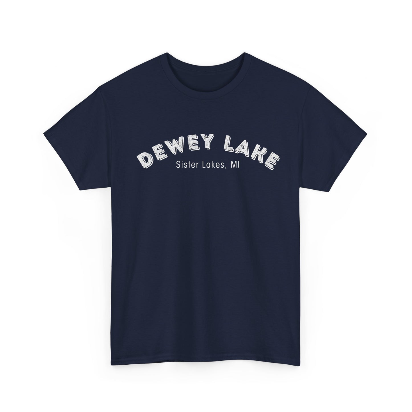 Dewey Lake in Sister Lakes, MI Unisex Heavy Cotton Tee