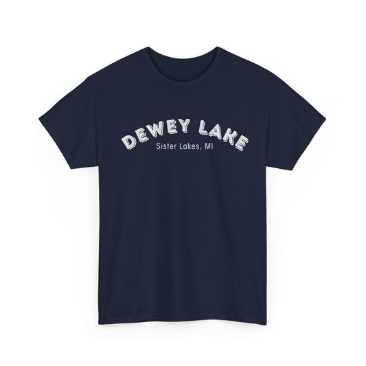 Dewey Lake in Sister Lakes, MI Unisex Heavy Cotton Tee