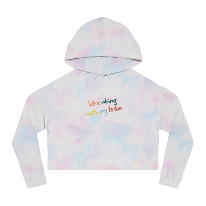 Lake Vibing with my Tribe Women’s Cropped Hooded Sweatshirt