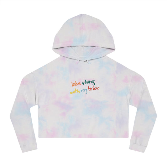 Lake Vibing with my Tribe Women’s Cropped Hooded Sweatshirt
