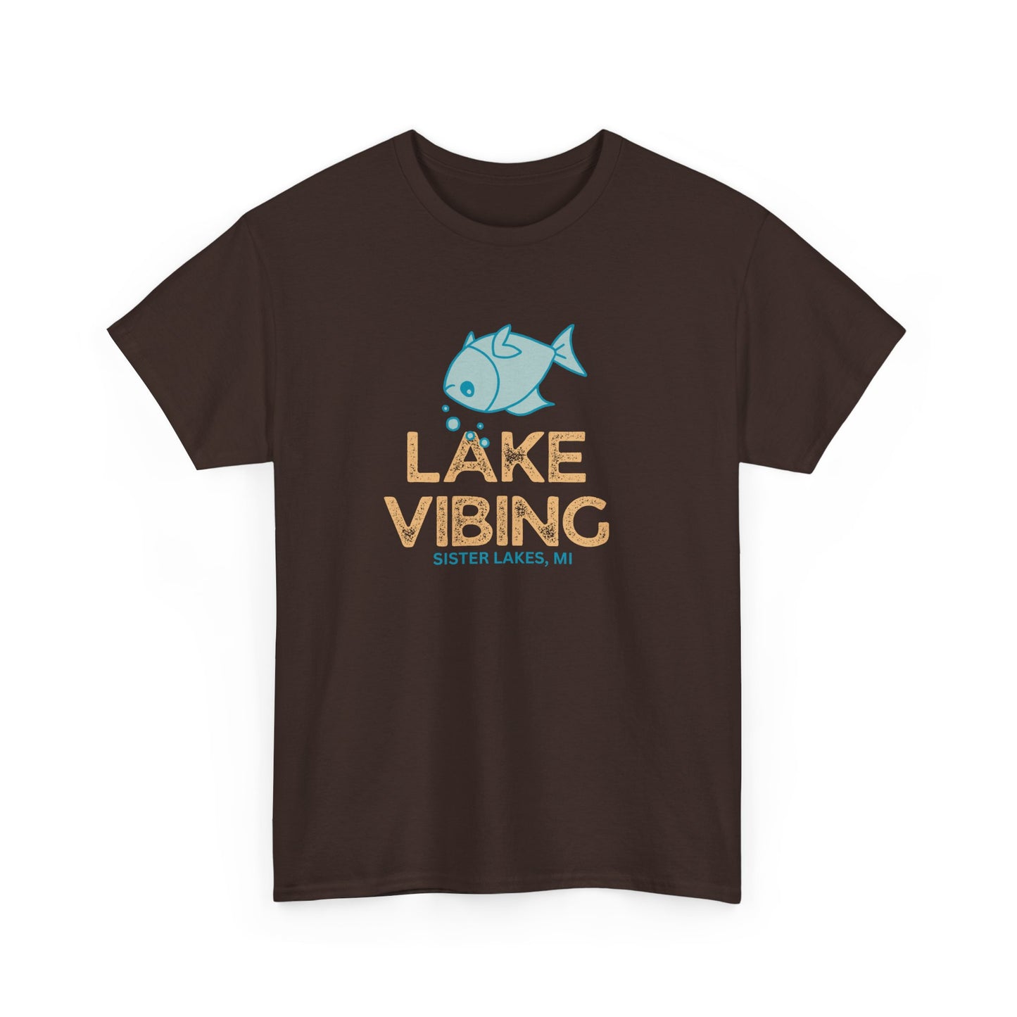 Lake Vibing Upside Down Fish Cotton Tee