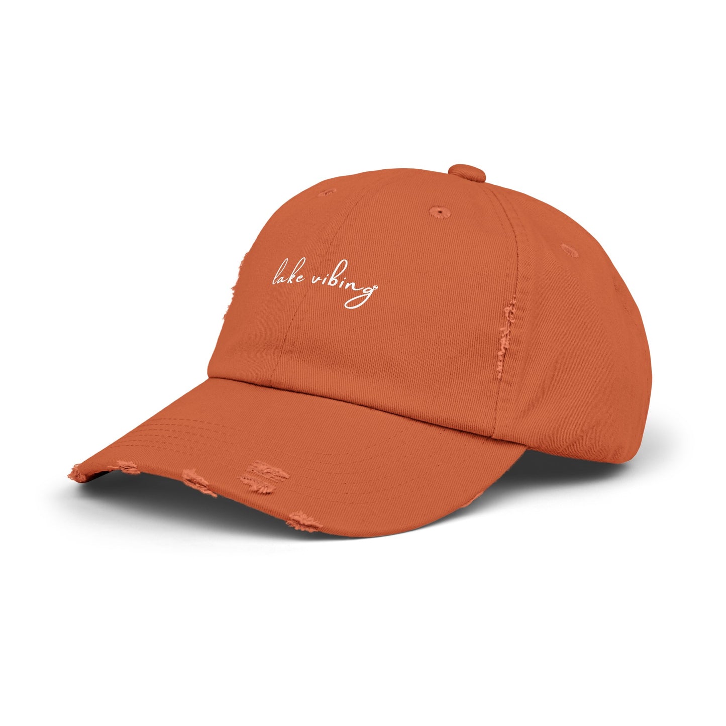 Lake Vibing Fishing Unisex Distressed Cap