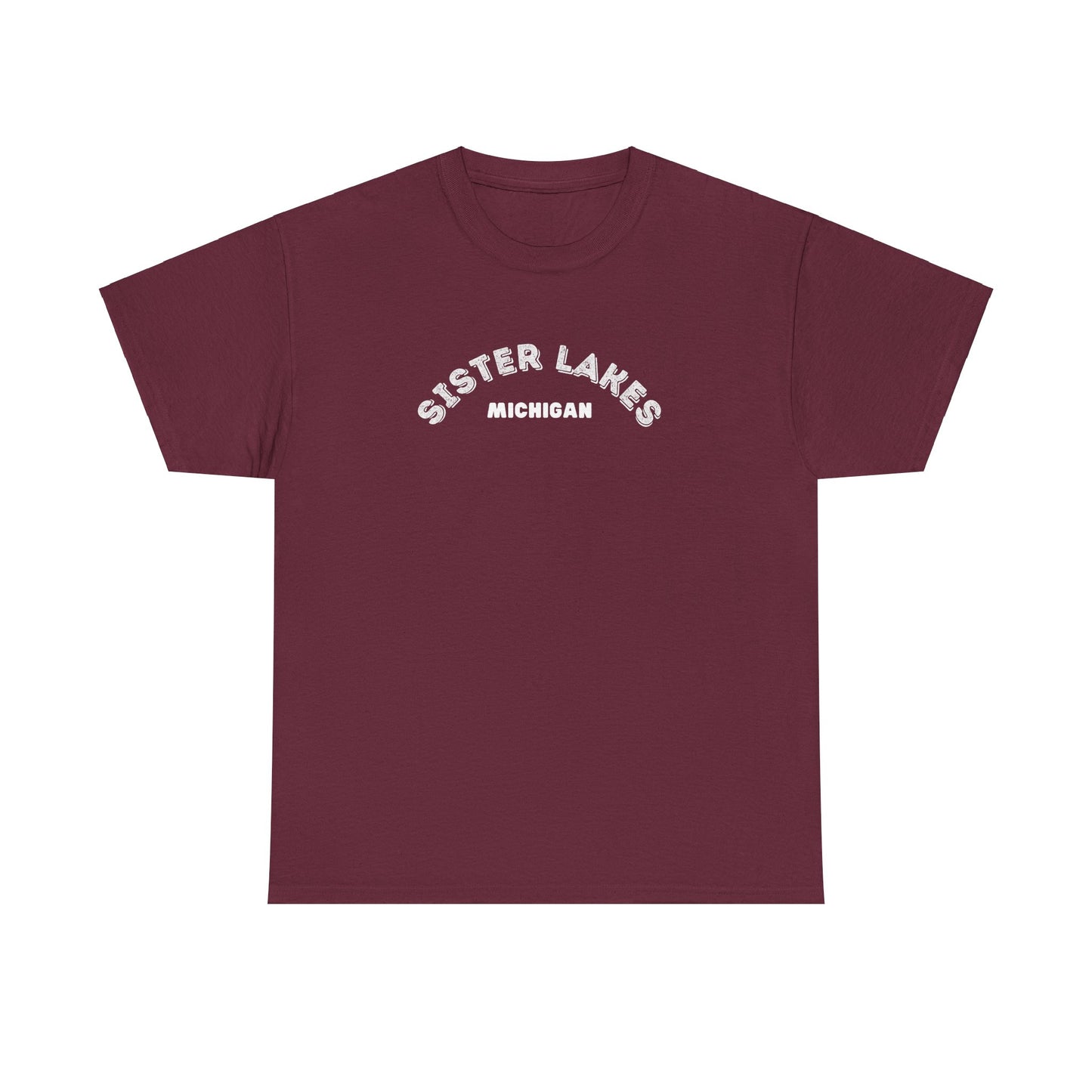 Sister Lakes, MI Unisex Heavy Cotton Tee