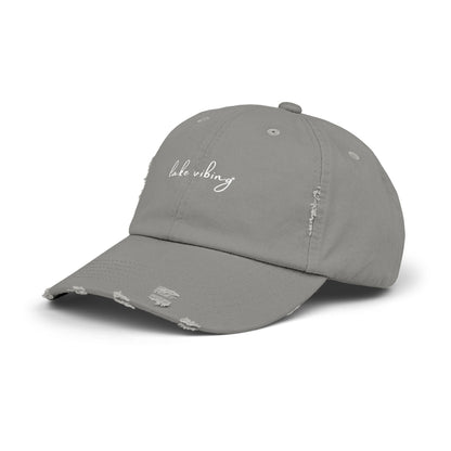 Lake Vibing Fishing Unisex Distressed Cap