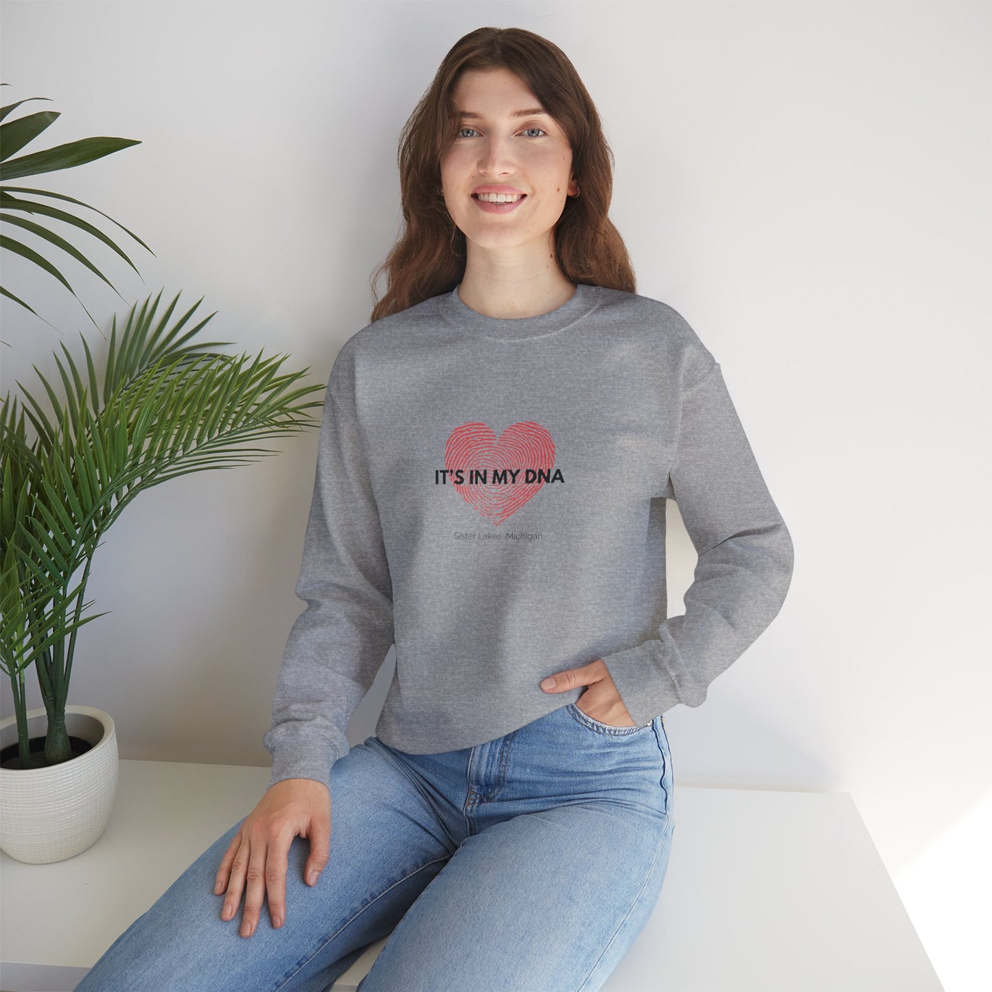 Sister Lakes IT'S IN MY DNA Unisex Heavy Blend™ Crewneck Sweatshirt