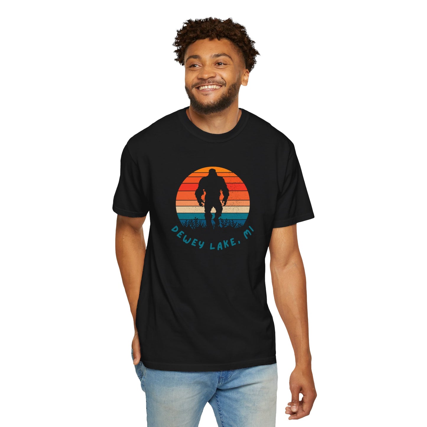 Dewey Lake Monster Unisex Garment-Dyed T-shirt