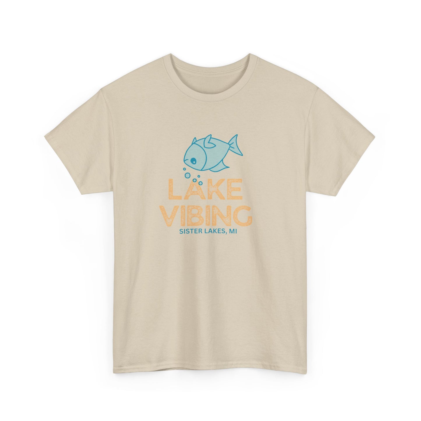 Lake Vibing Upside Down Fish Cotton Tee