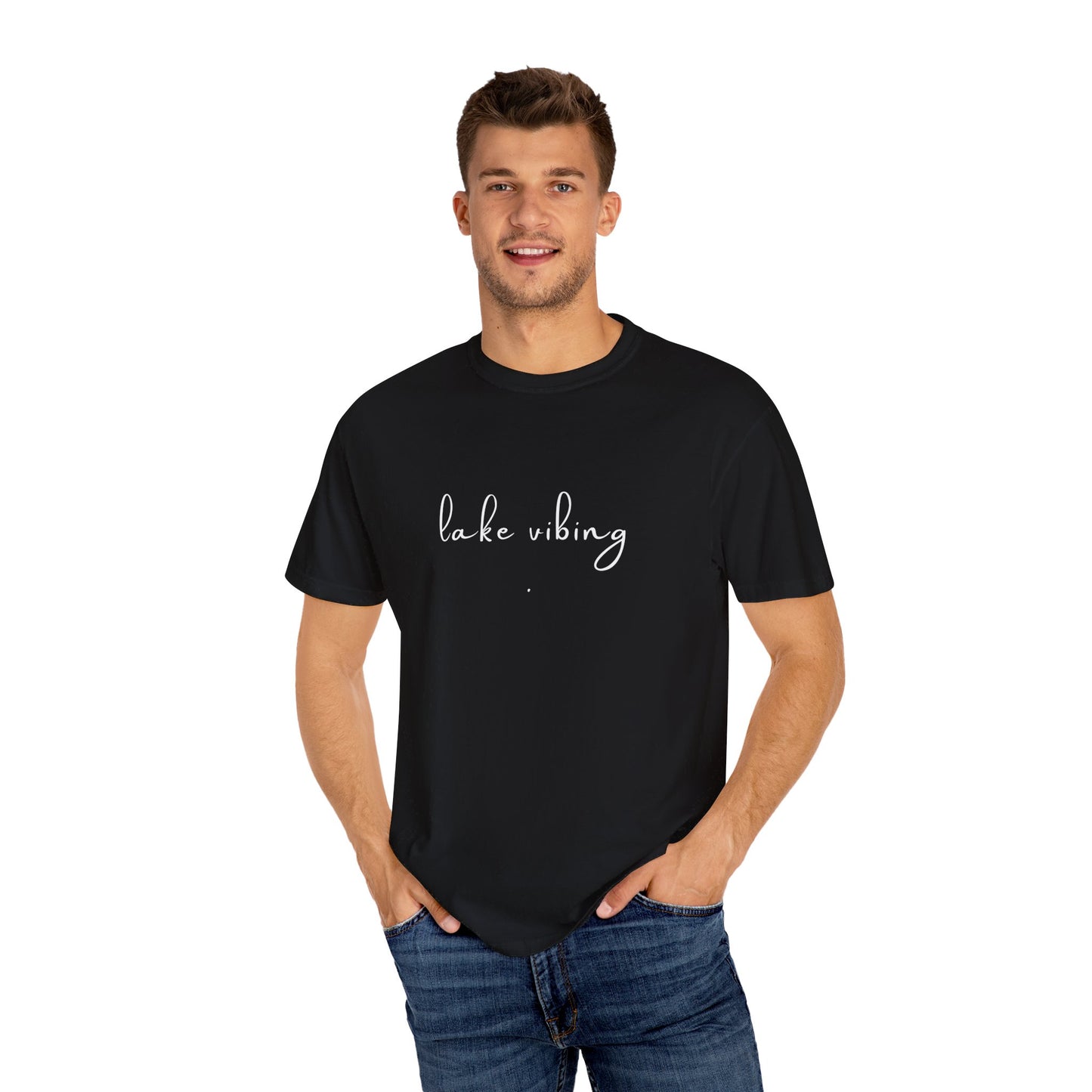 Lake Vibing (period) Unisex Garment-Dyed T-shirt
