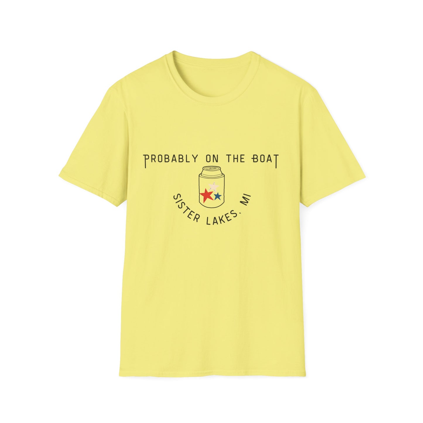 Probably on the Boat (beer) Sister Lakes Unisex Softstyle T-Shirt