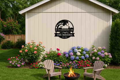 Fireplace Vibe Metal Sign (Personalized)